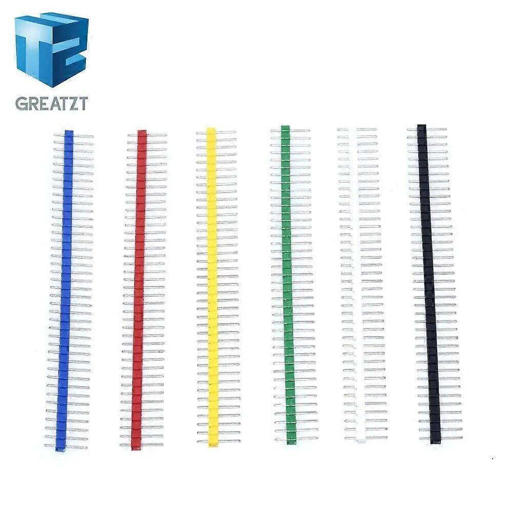 10pcs 40 Pin 1x40 Single Row Male 2.54 Breakable Pin Header Connector Strip