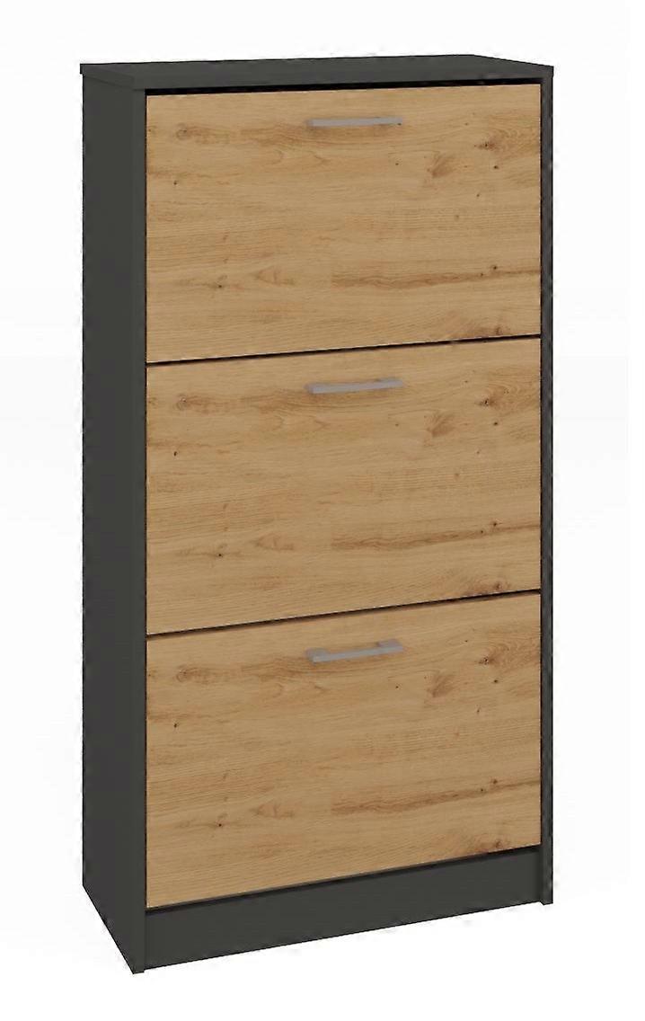 Paula Schuhschrank - Eiche anthrazit artisan