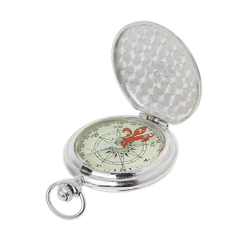 Multifunctional Pocket Watch Flip Open Survival Compass for Men Retro Hollow Out Pocket Watch Compass with Clasp Chain Dropship