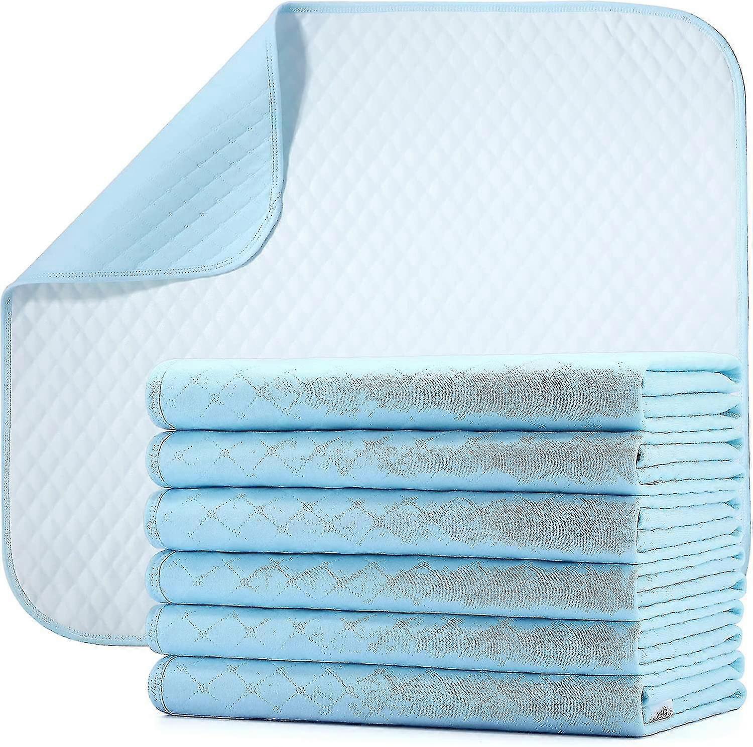 6 Pieces Washable Pads Waterproof Non Slip Mats Pads Absorbent Whelping Pad Reusable