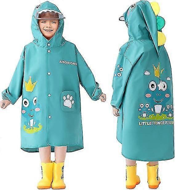 פונצ'ו גשם לילדים, מעיל גשם עמיד למים עם מכסה מנוע SHZNV