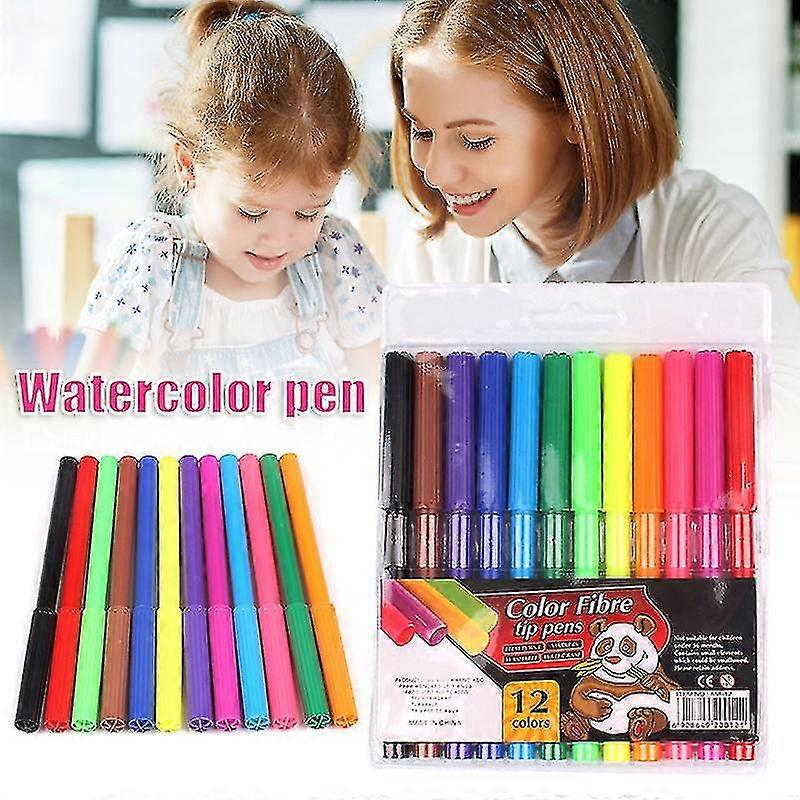 12 قطعة / مجموعة قلم ماركر مجموعة قلم ألوان مائية مع حقيبة تخزين لرسم الرسم Supplies_s طالب المدرسة