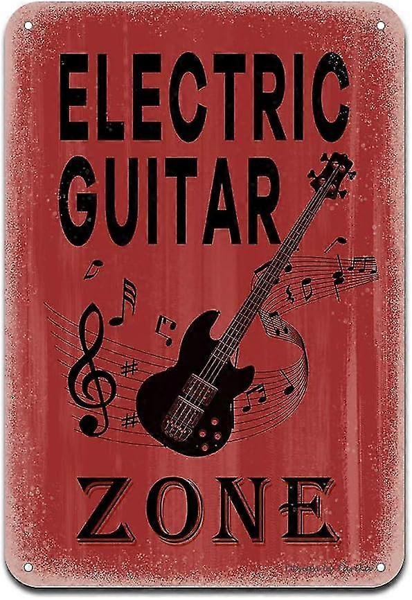 Cartaz de Ferro para Guitarra Elétrica Placa de Pintura em Lata 8x12 Polegadas OU 12x16 Polegadas Modo 5347