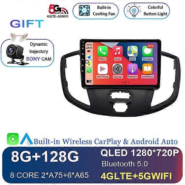 Android 12 For Ford Transit 2015 Stereo Car Radio DSP Carplay Multimedia Video Player Navigation 4G WiFi Autoradio No 2Din DVD