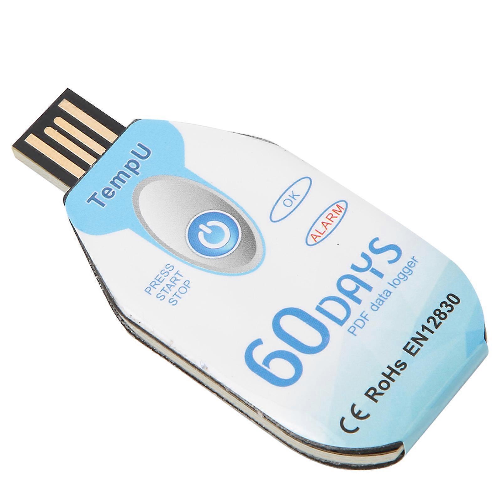 Single Use Temperature Data Logger with USB Port - 10000 Points PDF Report