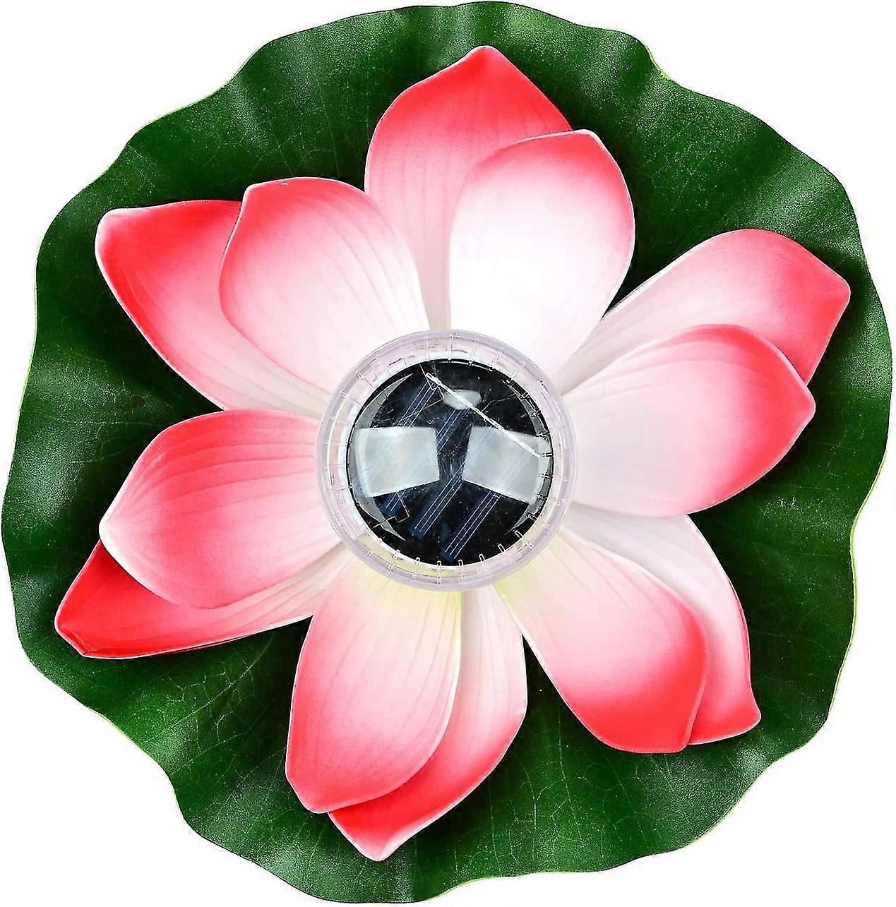 Solar Lotus Lantern For Outdoor, Floating Pool Lights Solar Rgb Led Lotus Flower Lights Waterproof Floating Lamp (red)