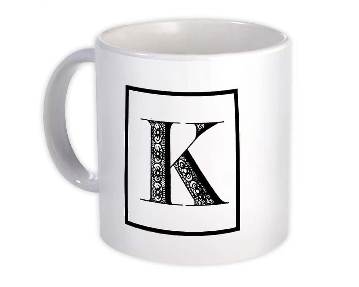 Gift Mug: Monogram Letter K Name