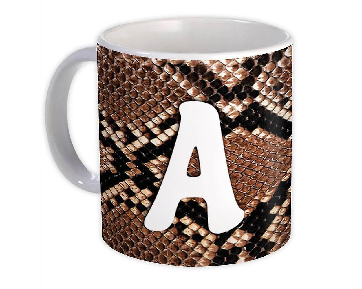 gave krus: monogram brev en slange