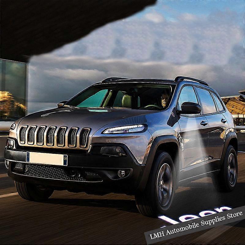 Led Car Light Rearview Mirror Welcome Light Shadow Lamp For Jeep Cherokee Compass Modification Laser Projector Ghost Light