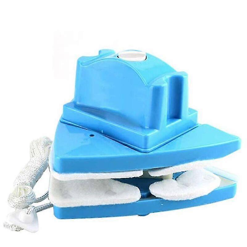 Double Sided Window Cleaner Glass Wiper Magnetic Cleaning Tools, 5 Speed Adjustable Magnetic Glider Wash Brush Tools Blue