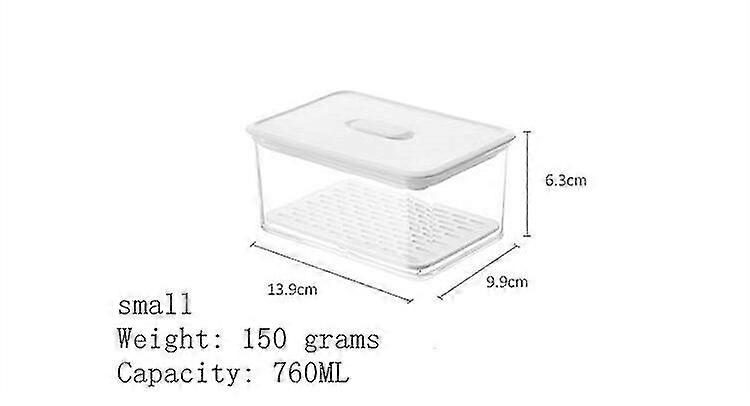 Kit Food Stora Box Refrirator Fruit And Vetable Stora Box With Lid Drain Ness Box