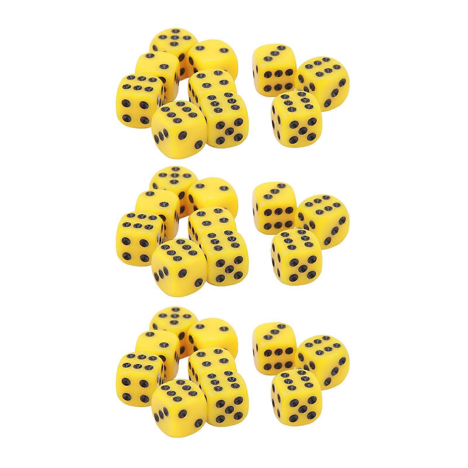 30PCS Dice Set 16MM Plastic 6 Sided Round Corners Dice Cubes for Table Games Board Games