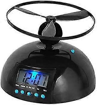 Creative Gift - Novelty Digital LED Alarm Clock with Flying/Rolling Helicopter Chopper Propeller