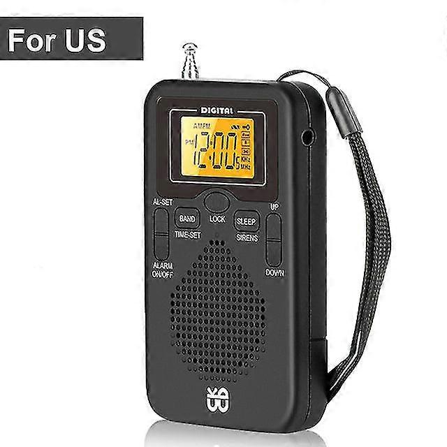 2022 Mini Radio Portable Amfm Dual Band Stereo Weather Pocket Radio Receiver With Screen Display Digtail Alarm Clock Radio