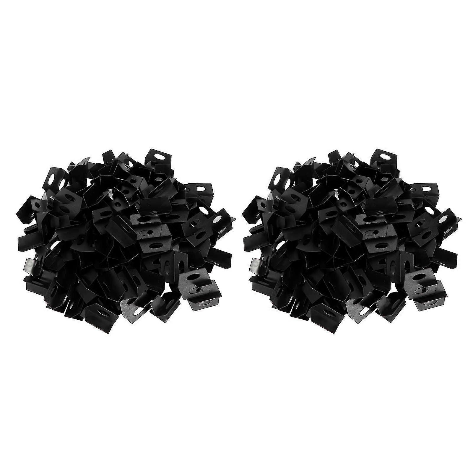 200Pcs Black Ceramic Tile Leveling Installation Tools - Multifunctional Floor and Wall Tiles Leveler