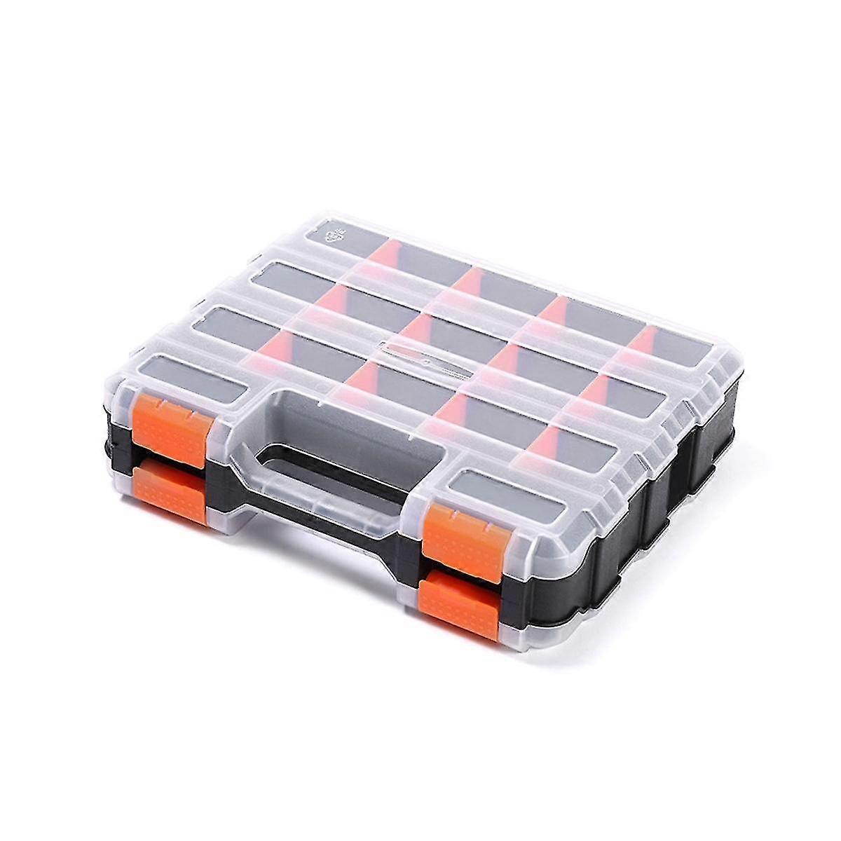 34-compartments Double Sided Organizer With Impact Resistant Polymer And Removable Plastic Dividers