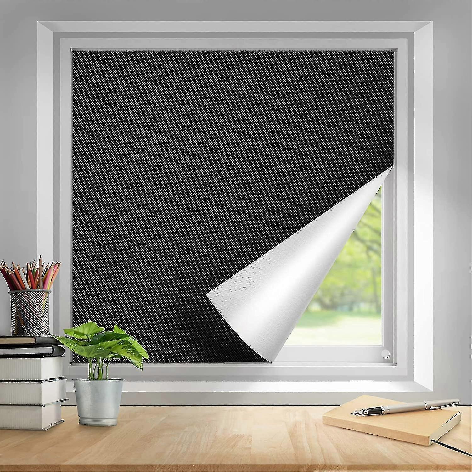 Blackout Curtains, Window Blackout Fabric Portable Blackout Roller Blind