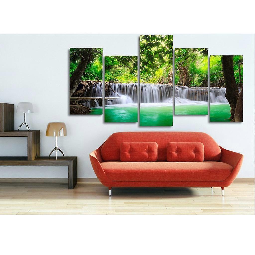 5-Panel Canvas Wall Artwork Paintings Waterfall Print Picture Set  20*40/55cm