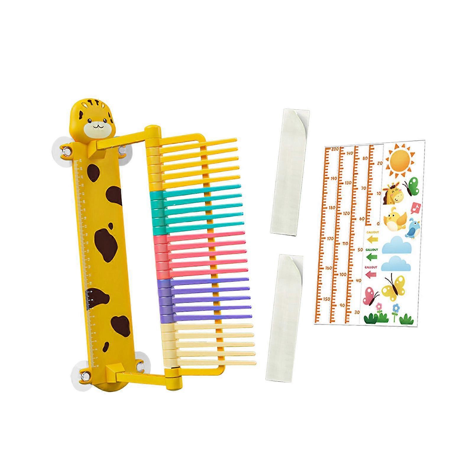 Kids High Jump Resetable Height Adjustable Indoor Increase Training Tester jirafa amarilla