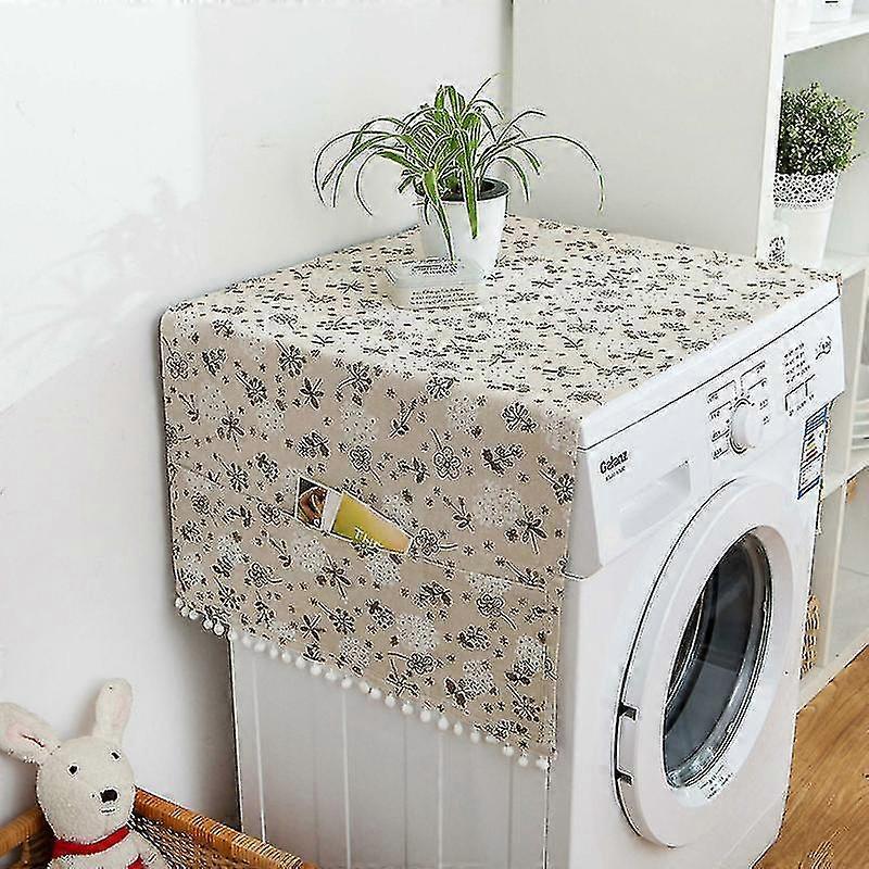 1pcs Refrigerator Cover With Pockets