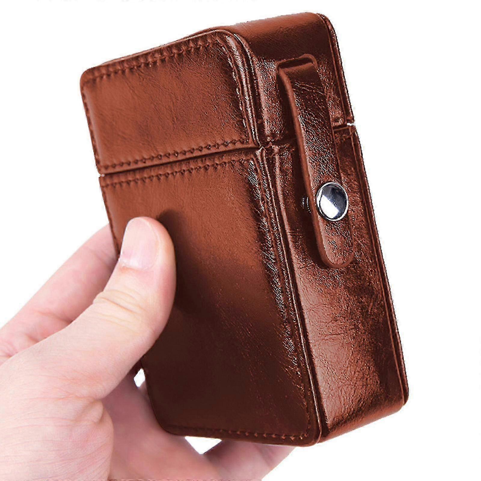 PU Couro Cigarro Case Anti-Scratch Storage Case Tabaco Bolsa Isqueiro Titular
