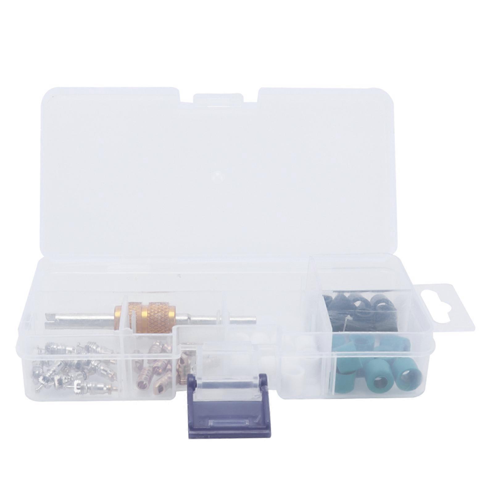 51PCS/Set Air Conditioning Valve Core Remover Tool sealing Gasket A/C Repair Tool for R410/R22