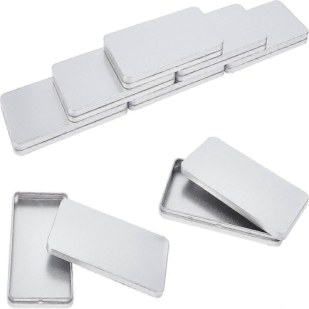 Tinplate Box Bead Storage Containers Storage Box Rectangle Platinum 17x19x1.5cm 8pcs/box