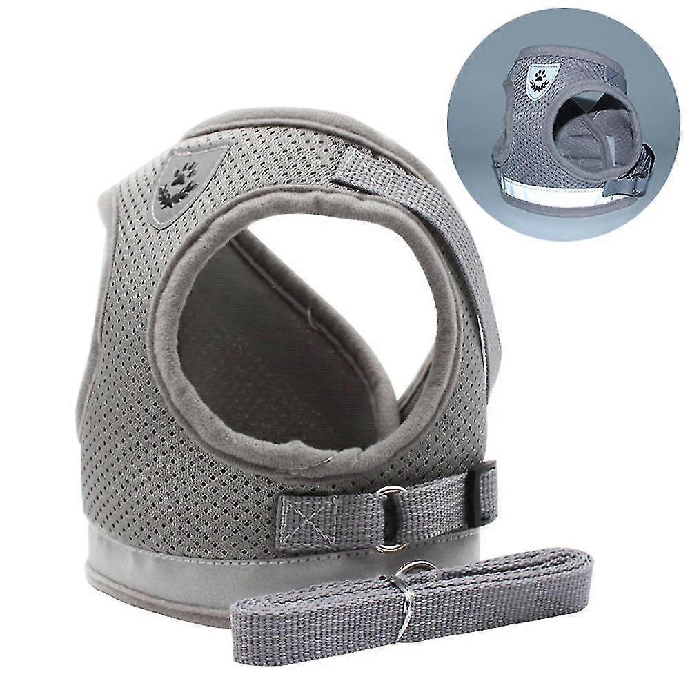 Cat Dog Breathable Harness Pet Vest Type Reflective Leash