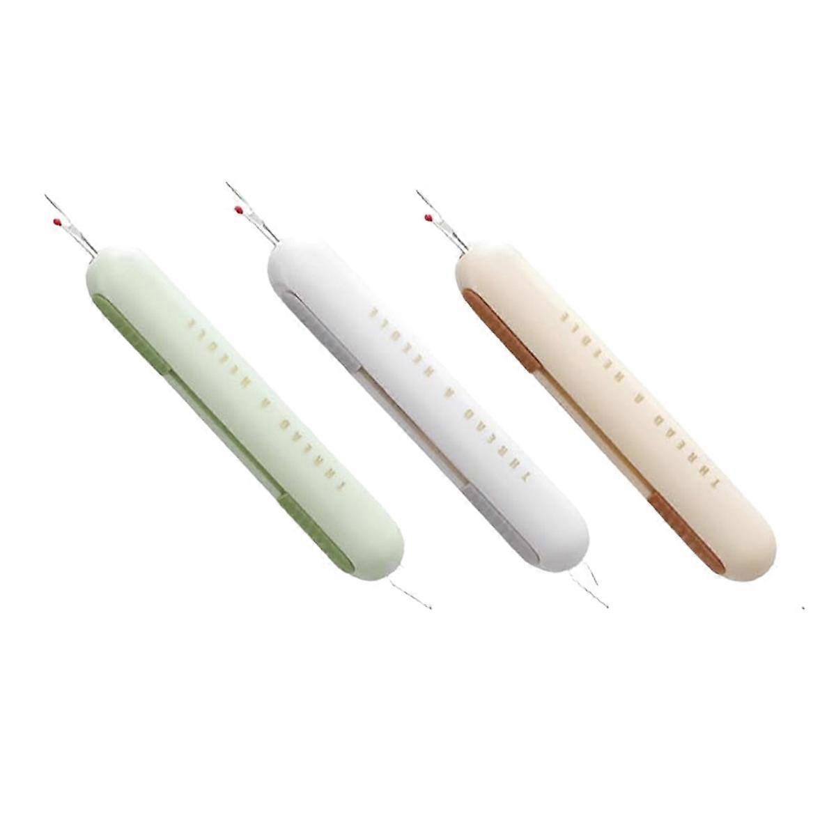 Seam Ripper, 2 in 1 Needle Threader Seam Ripper for Sewing, Threading and Seam Remover Seam Ripper Tool (3 PCS)