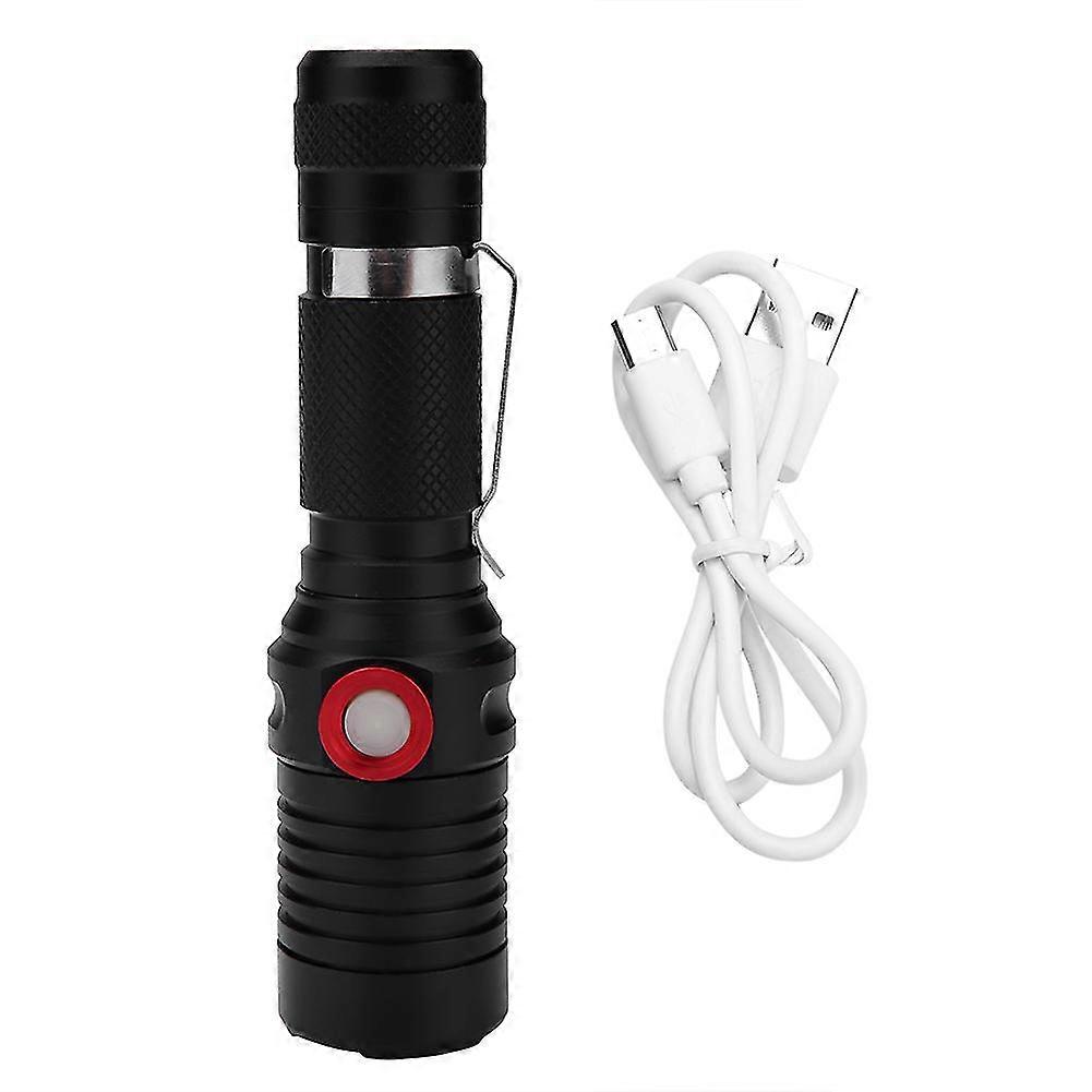 Portable Handheld Super Bright Led Usb Rechargeable Flashlight Stepless Dimming For Camping