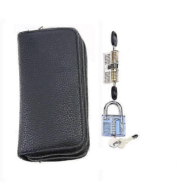 24Pcs goso blue locksmith lock tool with transparent locks practice set hand tool pick tool hardware set