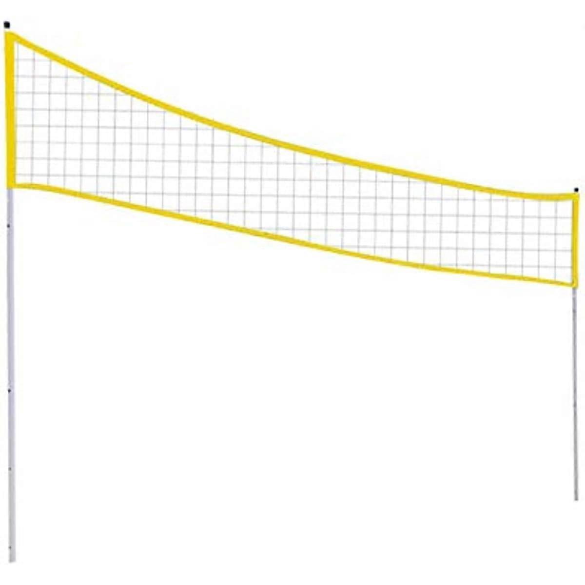 Outdoor Portable Volleyball Net Folding Adjustable Volleyball Badminton Tennis Net with Stand Pole for Beach Grass Park Outdoor