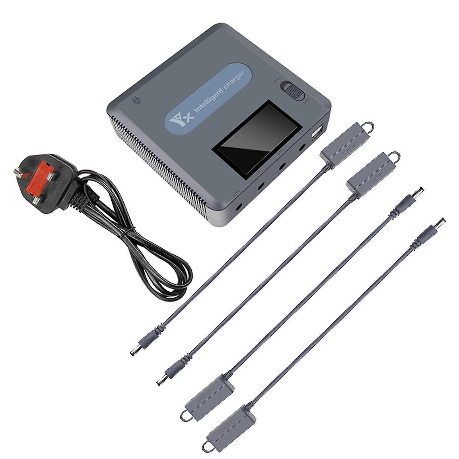 6 in 1 Battery Charging Hub Digital Display Charger with LCD Display Screen Rapid Multi Parallel Charging for DJI Mavic 3 Drone