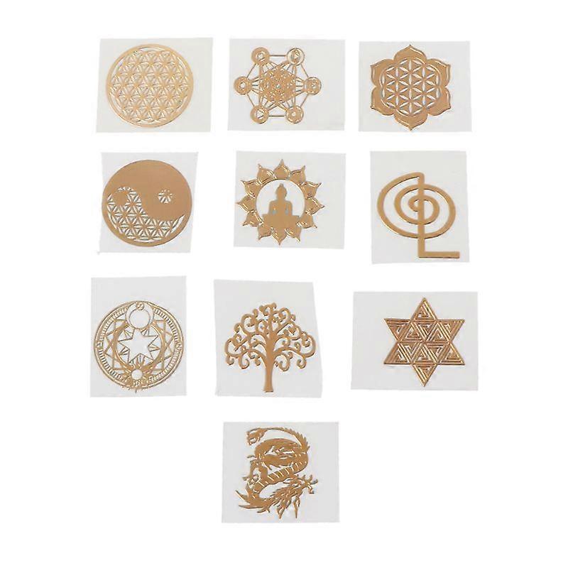 Energy Tower Pattern Paste Copper Stickers For DIY Making Mould Craft Jewelry Tool