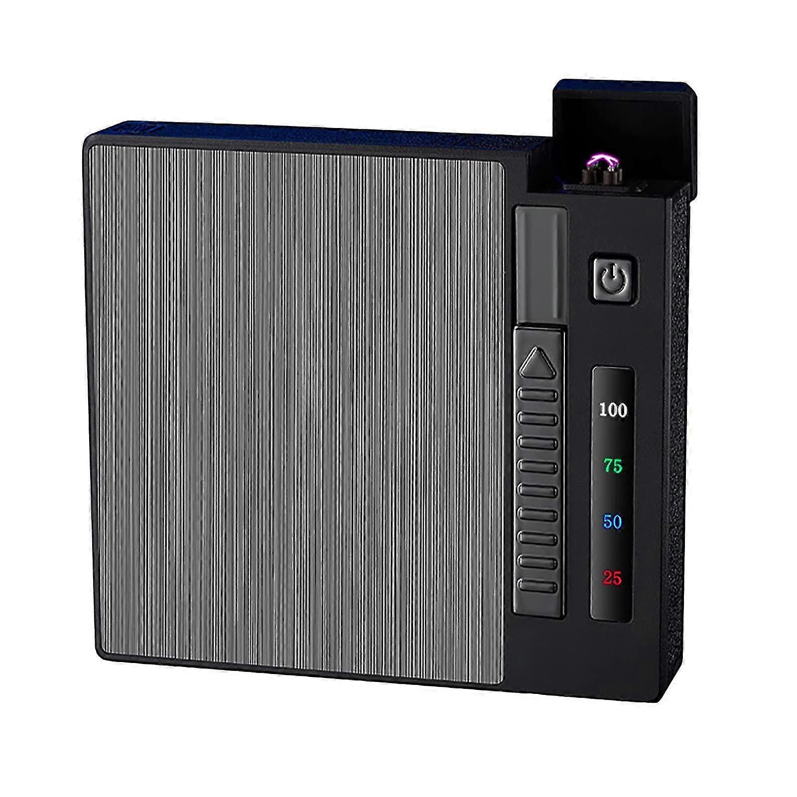 Savukekotelo sytyttimellä ja digitaalisella akkumittarilla