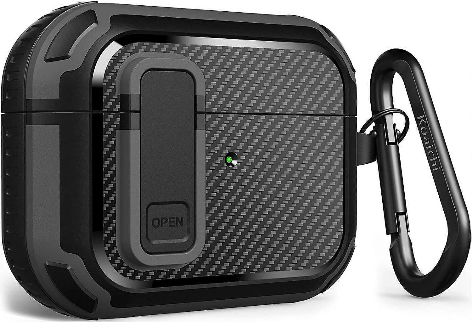 AirPods Pro(2nd/1st Generation) Case, Full-Body Ultra-Hard Shell Protective Cover with Lock, Powerful Drop Protection, Well Built Case Designed for Ai