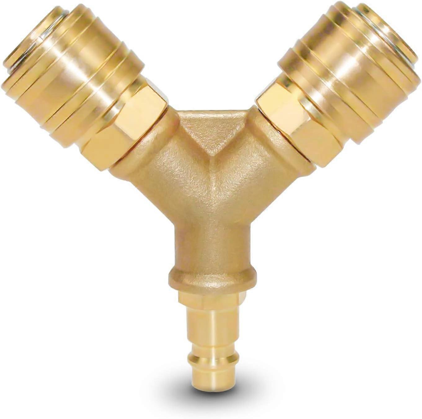 2-way compressed air distributor 1/4 inch compressed air connection Anti-rust brass compressed air connector