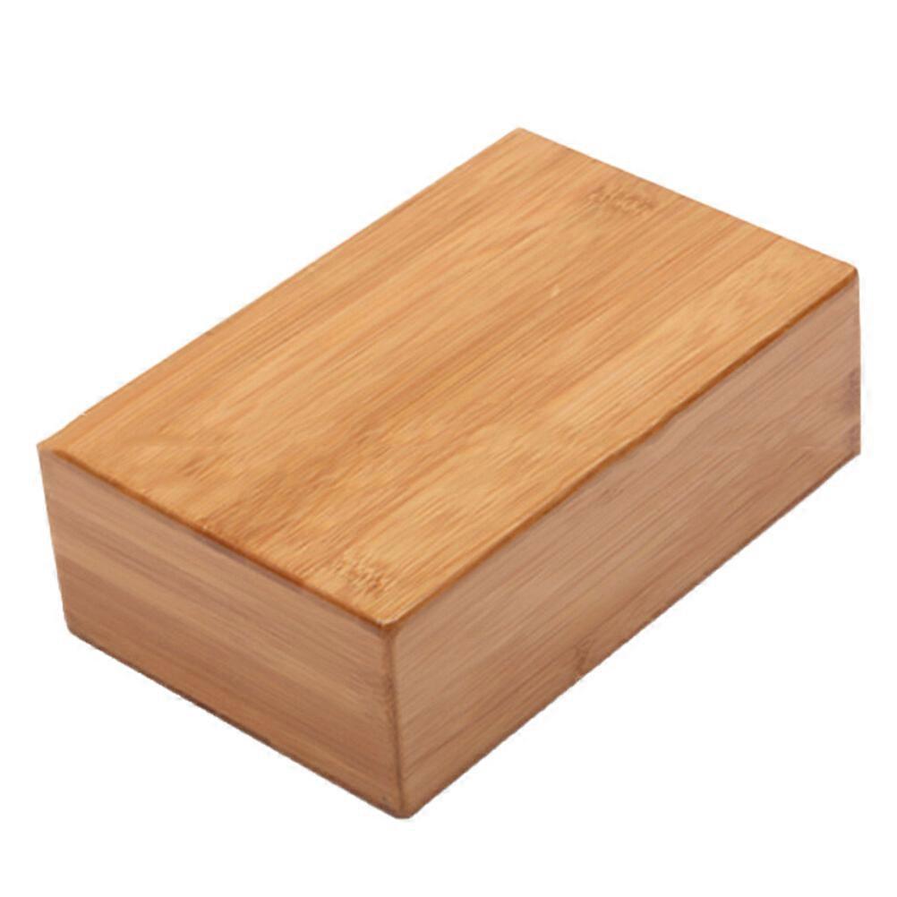 1 PZ Bambù Naturale Yoga Mattone Yoga Danza Allenamento Pratica Strumento Ausiliario Mattone di Legno per Home Fitness