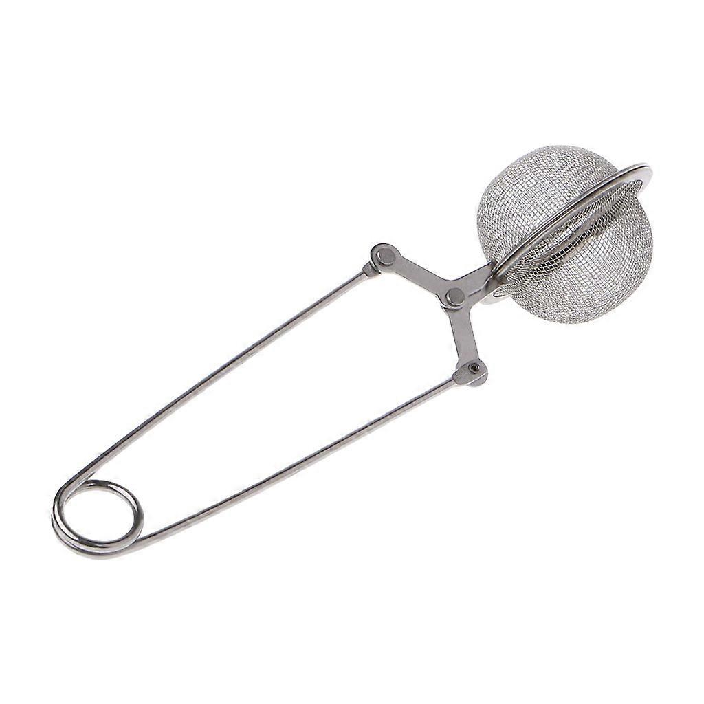 Mesh Strainer Snap Ball Loose Leaf Tea Infuser Stainless Steel Secure Locking