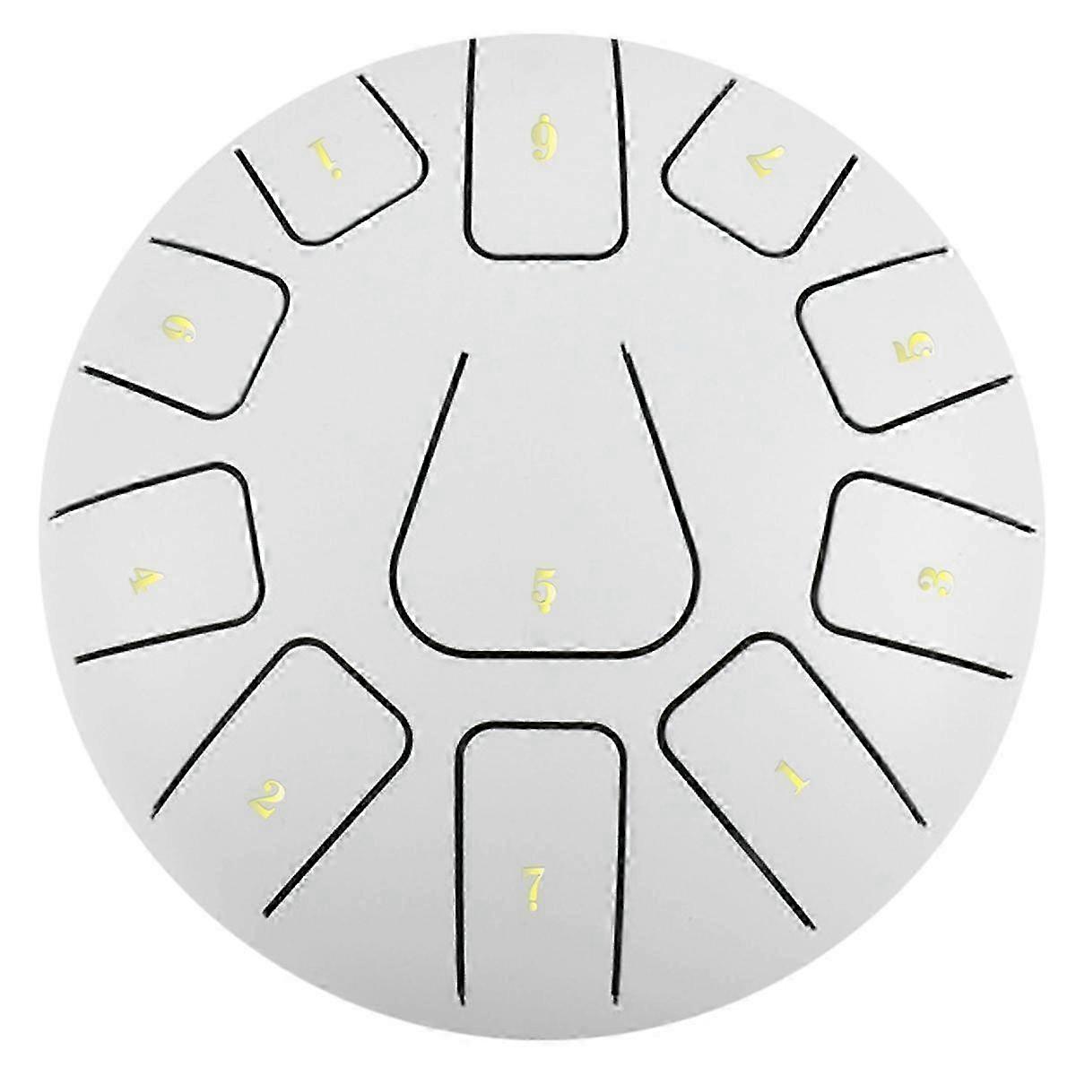 8 بوصة طبل لسان فولاذي ، 11 ملاحظة الدف مع أفخاذ واختيارات الأصابع للتأمل أداة الدف F