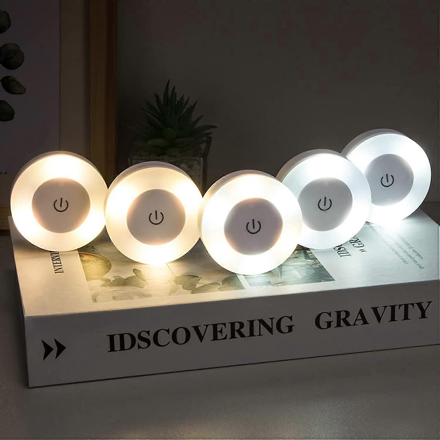 Night Touch Light,Battery Operated,Portable,Rechargeable LED Tap Lights,Wireless Dimmable Night Light,LED Puck Lights for Closet,Cabinet,Kitchen,Count