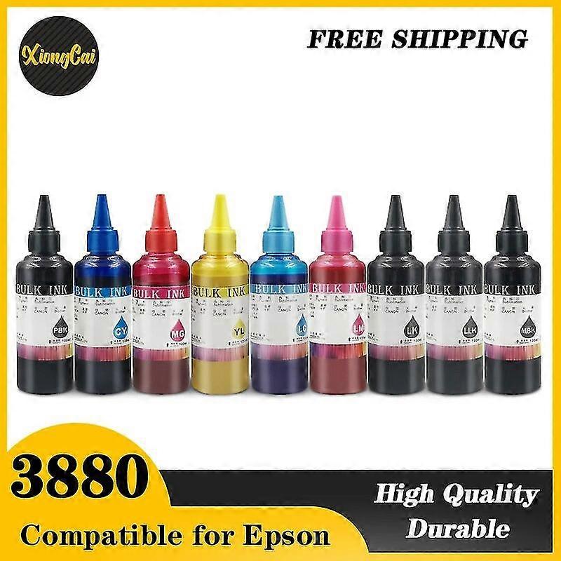 high quality1set/100ml Universal Pigment Ink For Epson Surecolor P600 P800 Stylus Pro 3800 3880 7890 Printer 9 Colors Refill Pigment Ink