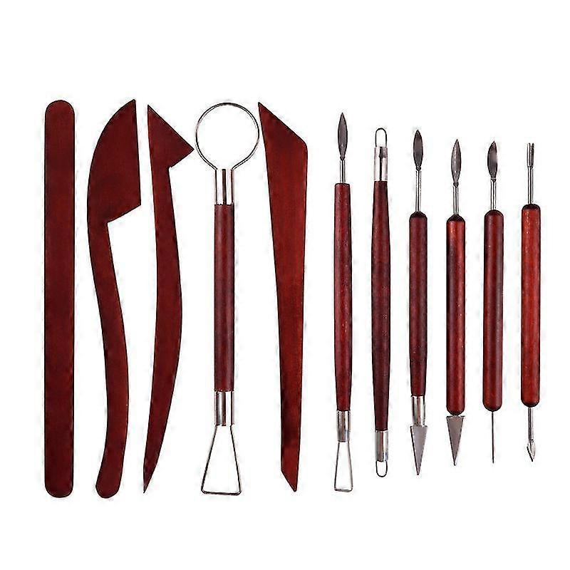 11pcs Polymer Clay Tools Modeling Clay Sculpting Tools Kits For Pottery Sculpture Wooden Dotting Tools