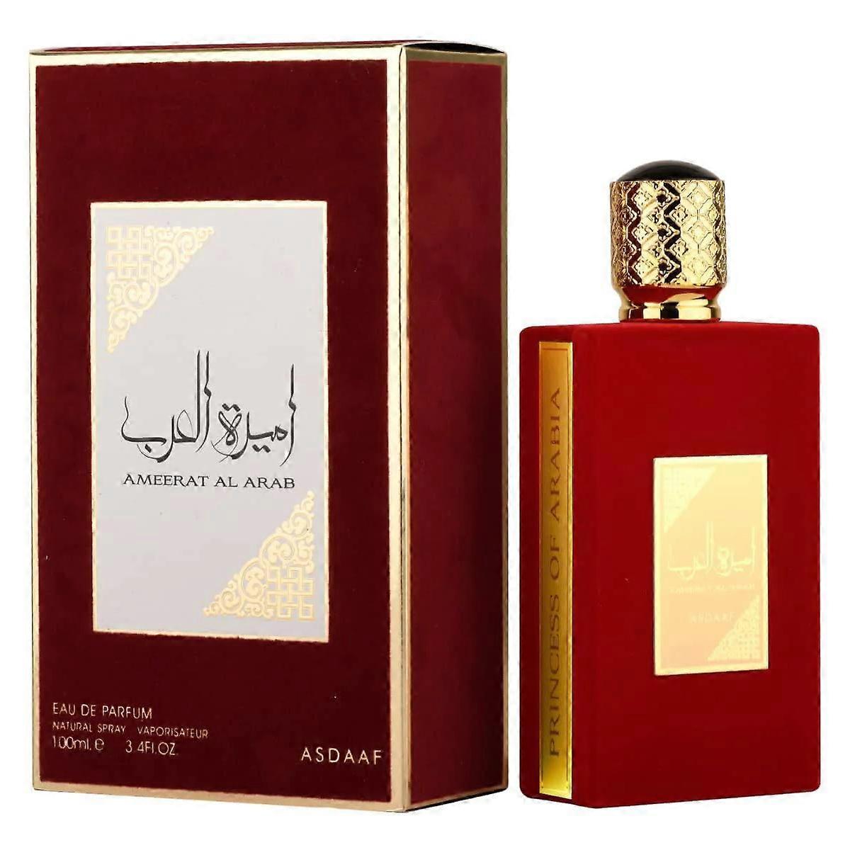 Asdaaf Ameerat Al Arab Eau de Parfum Spray da Donna, Vaporizzatore Naturale Rosso