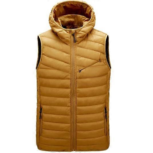 Men's Hooded Outerwear Lightweight Gilets Vest Body Warmer Coat