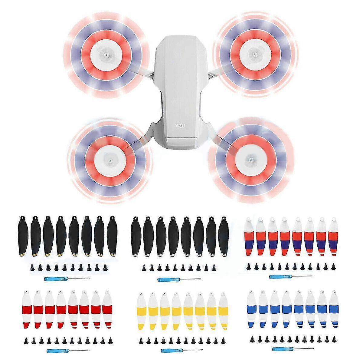 8 pcs Quick-Release Low Noise Propeller Blades Props pour DJI Mavic Mini 2 Drone