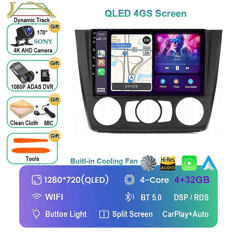 Android 13 Car Radio For BMW 1 Series E81 E82 E87 E88 AT 2004 - 2012 GPS Navigation Carplay Multimedia Stereo Video 4G WIFI Auto