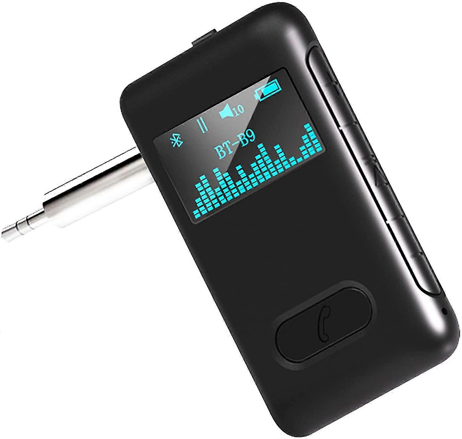 Bluetooth 5.0 Receiver, Aux Wireless Bluetooth Audio Receiver With Oled Screen