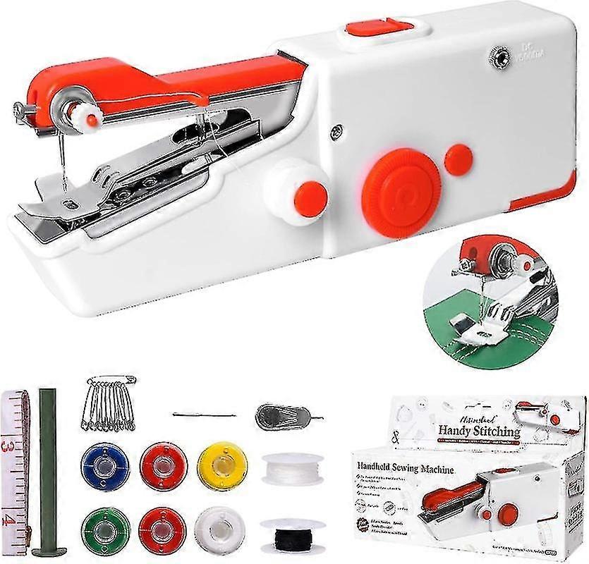 Handheld Mini Electric Sewing Machin Easy To Use And Fast Stitch Suitable For Clothes,fabrics, Diy Home Travel