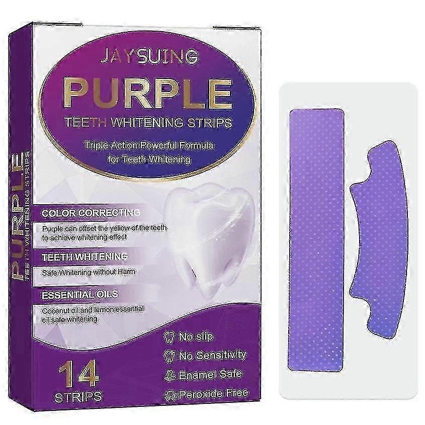 Patch Dents Éclaircissant Violet Jaysuing, Élimination Du Jaune Et Des Taches, Nettoyage En Profondeur, Soins De Santé Bucco-DentaireProtège-Dents Dentaires1pcs |